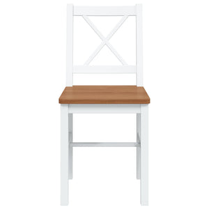 vidaXL 5-Piece Dining Set Brown and White