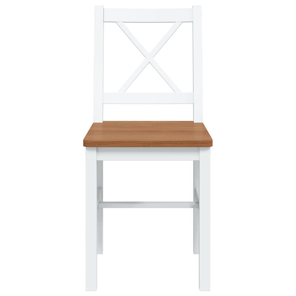 vidaXL 5-Piece Dining Set Brown and White