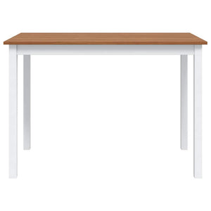 vidaXL 5-Piece Dining Set Brown and White