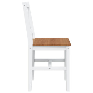 vidaXL 5-Piece Dining Set Brown and White