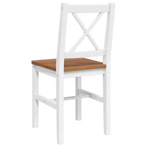 vidaXL 5-Piece Dining Set Brown and White