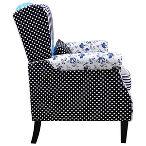 vidaXL Armchair with Patchwork Design Fabric