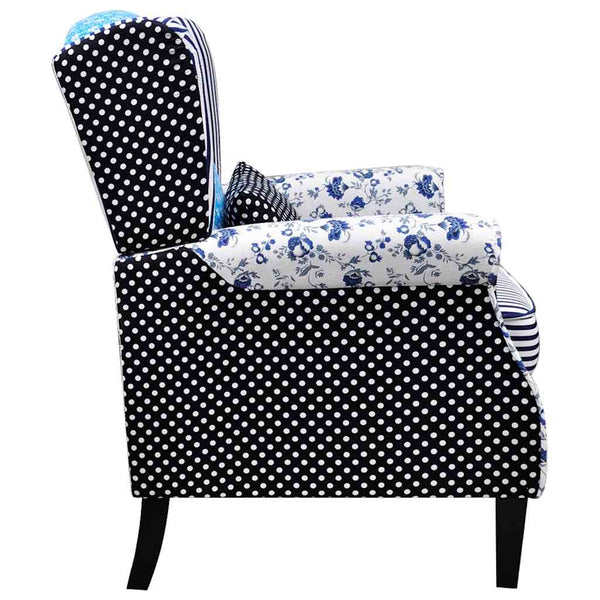 vidaXL Armchair with Patchwork Design Fabric