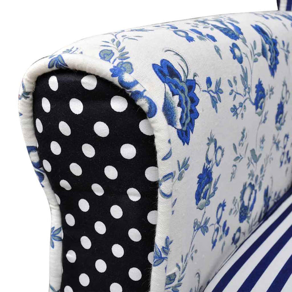 vidaXL Armchair with Patchwork Design Fabric