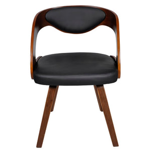 vidaXL Dining Chairs 4 pcs Brown Bentwood and Faux Leather