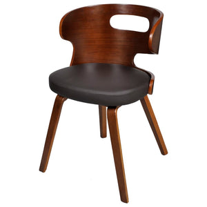 vidaXL Dining Chairs 6 pcs Brown Faux Leather