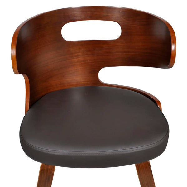 vidaXL Dining Chairs 6 pcs Brown Faux Leather