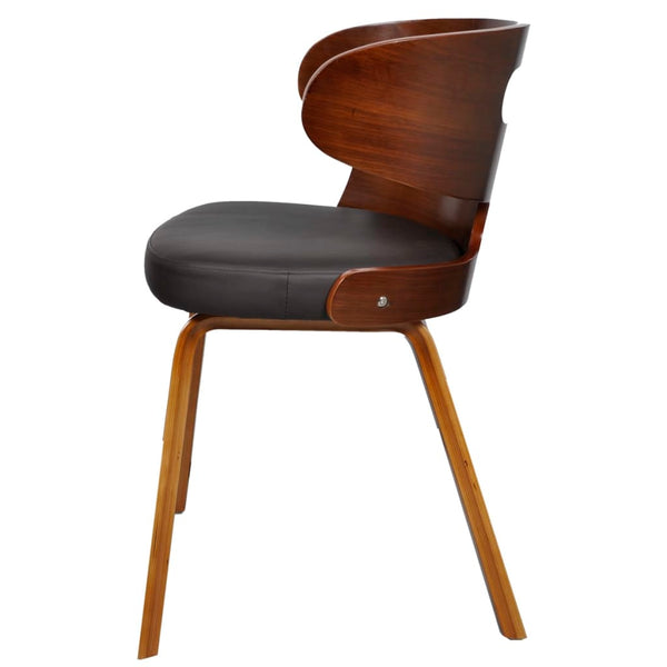 vidaXL Dining Chairs 6 pcs Brown Faux Leather