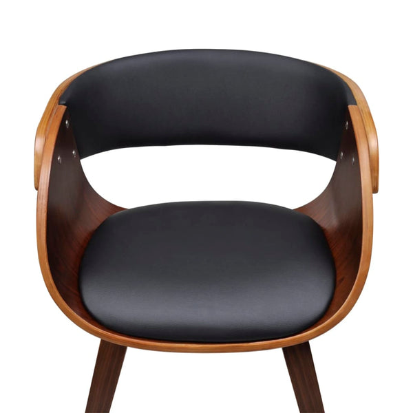 vidaXL Dining Chairs 4 pcs Brown Bentwood and Faux Leather