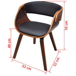 vidaXL Dining Chairs 6 pcs Brown Faux Leather