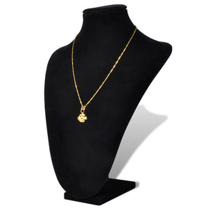vidaXL Jewelry Display Bust Flannel Black 23x11.5x30 cm 2 pcs