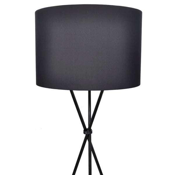 Floor lamp with lampshade tall stand Black