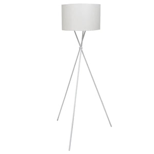 vidaXL Floor Lamp with Shade and Tall Stand White