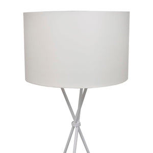 vidaXL Floor Lamp with Shade and Tall Stand White