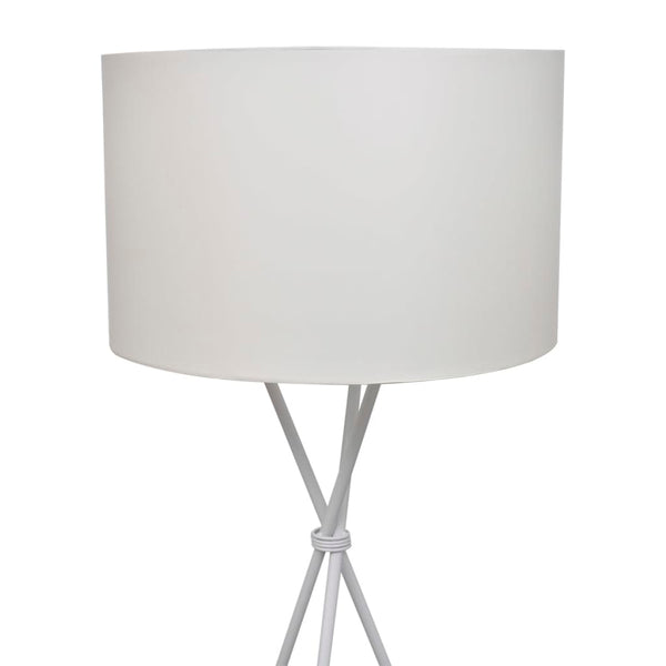 vidaXL Floor Lamp with Shade and Tall Stand White