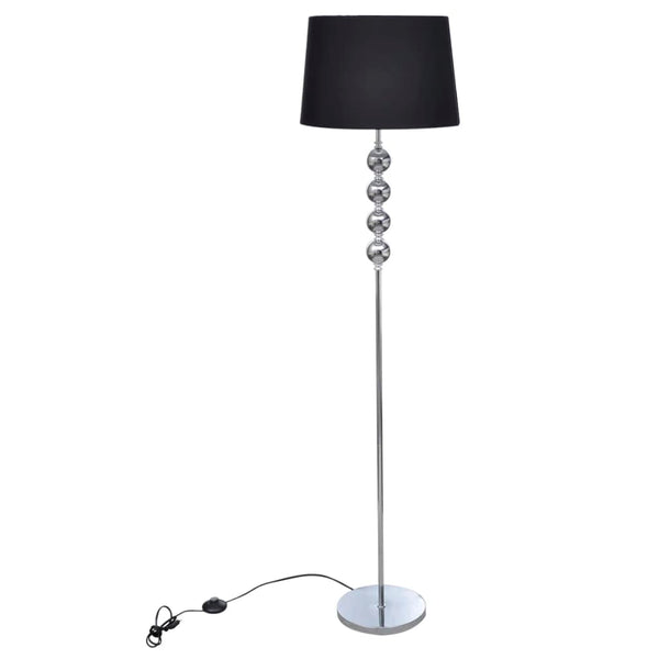 vidaXL Floor Lamp with 4-Sphere Decorative Element Black