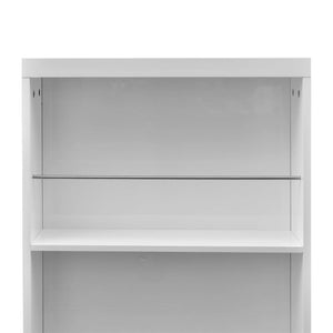 vidaXL Bar Table with Wine Rack MDF High Gloss White