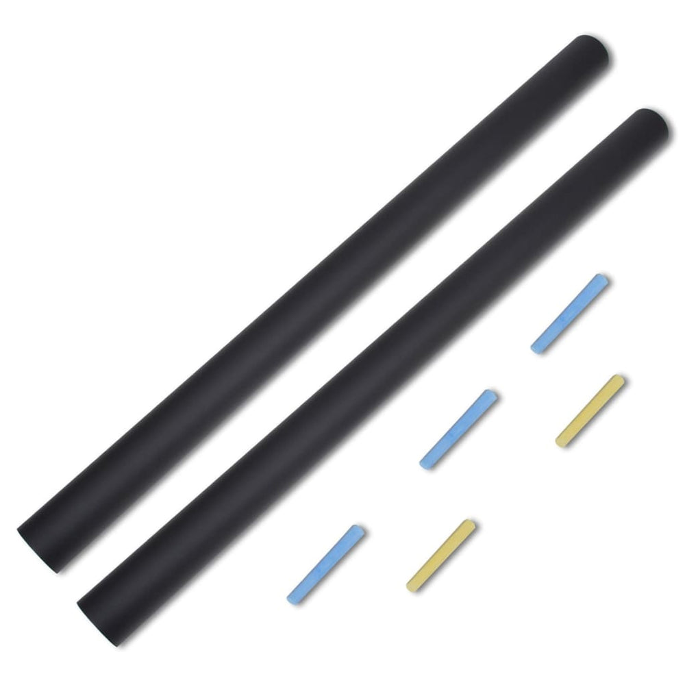 vidaXL Wall Sticker Chalkboard 0.6x2 m 2 Rolls with Chalk
