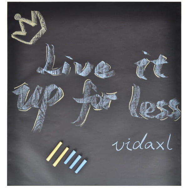 vidaXL Wall Sticker Chalkboard 0.6x3 m 2 Rolls with Chalk