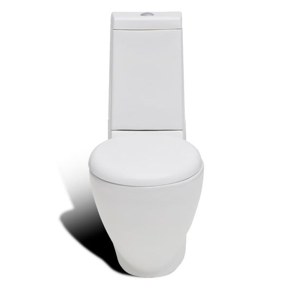 vidaXL Toilet and Bidet Set White Ceramic