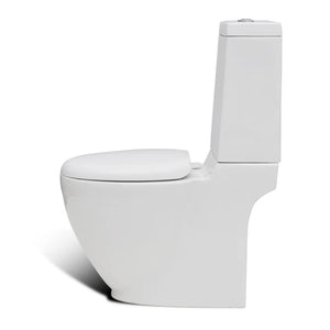 vidaXL Toilet and Bidet Set White Ceramic