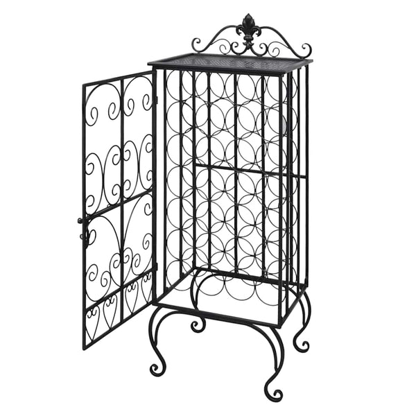vidaXL 28-Bottle Metal Wine Rack