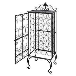 vidaXL 28-Bottle Metal Wine Rack