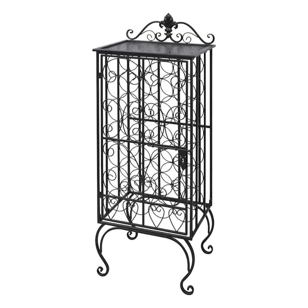 vidaXL 28-Bottle Metal Wine Rack