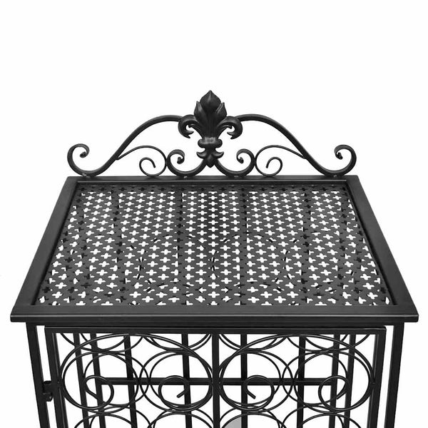 vidaXL 28-Bottle Metal Wine Rack