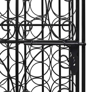 vidaXL 28-Bottle Metal Wine Rack