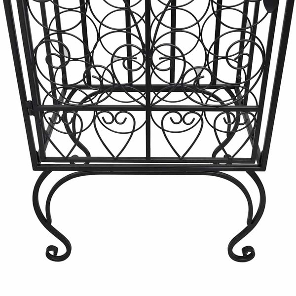 vidaXL 28-Bottle Metal Wine Rack