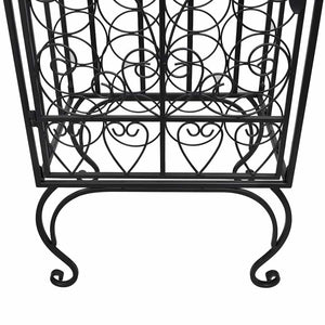 vidaXL 28-Bottle Metal Wine Rack