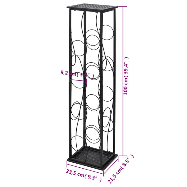 vidaXL Wine Rack for 8 Bottles Metal