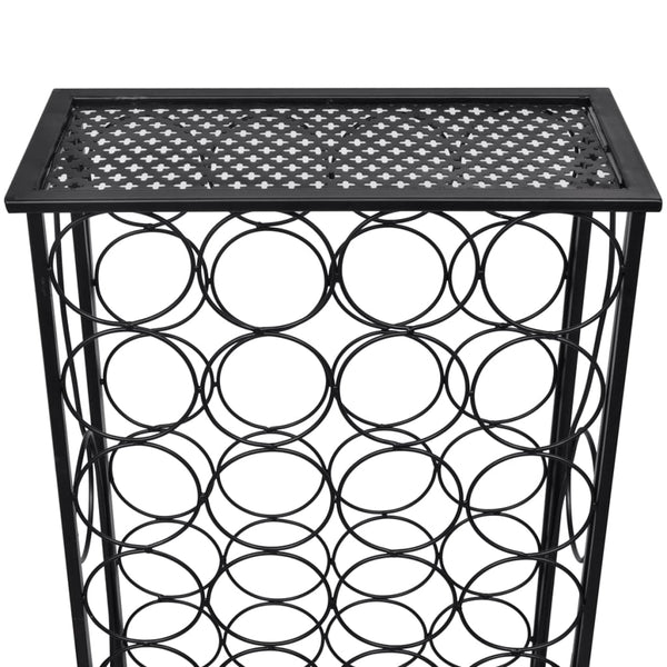 vidaXL 28-Bottle Metal Wine Rack