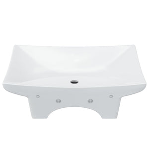 Luxury Ceramic Rectangular Basin with Overflow and Tap Hole