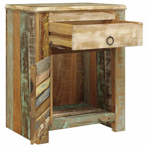 vidaXL Side Table with 1 Drawer & 1 Door Reclaimed Wood