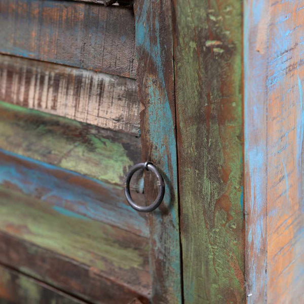 vidaXL Side Table with 1 Drawer & 1 Door Reclaimed Wood