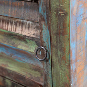 vidaXL Side Table with 1 Drawer & 1 Door Reclaimed Wood