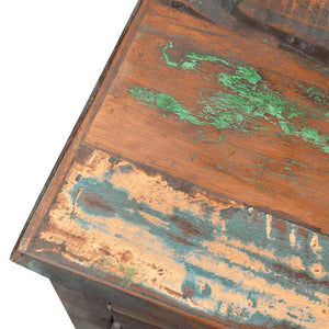 vidaXL Side Table with 1 Drawer & 1 Door Reclaimed Wood