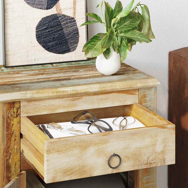 vidaXL Side Table with 1 Drawer & 1 Door Reclaimed Wood