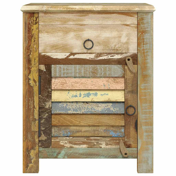 vidaXL Side Table with 1 Drawer & 1 Door Reclaimed Wood