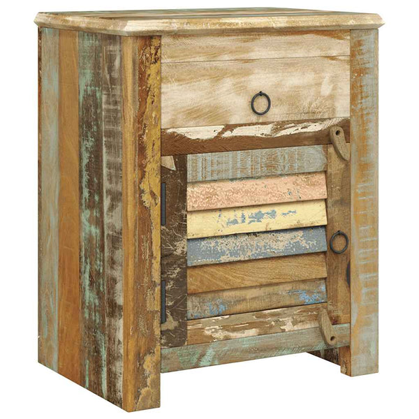 vidaXL Side Table with 1 Drawer & 1 Door Reclaimed Wood