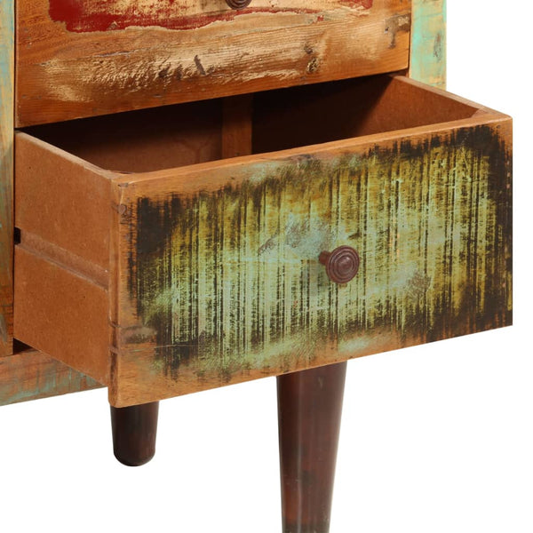 vidaXL Chest of Drawers Solid Wood 1 Door 4 Compartments and 3 Drawers