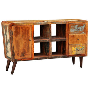 vidaXL Chest of Drawers Solid Wood 1 Door 4 Compartments and 3 Drawers