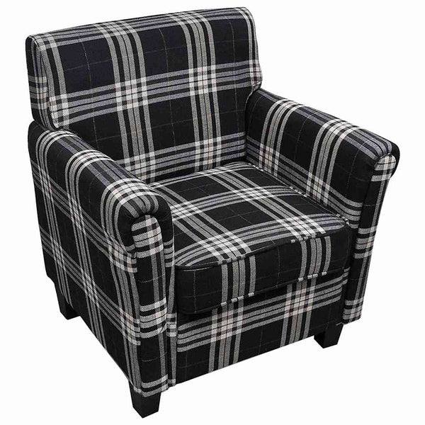 vidaXL Armchair with Seat Cushion Black Fabric
