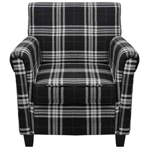 vidaXL Armchair with Seat Cushion Black Fabric