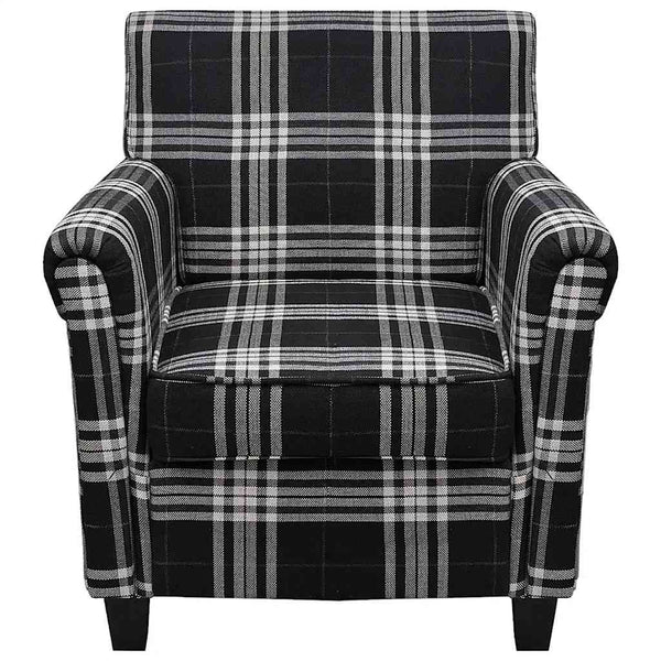 vidaXL Armchair with Seat Cushion Black Fabric