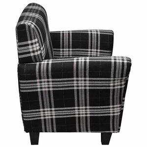 vidaXL Armchair with Seat Cushion Black Fabric