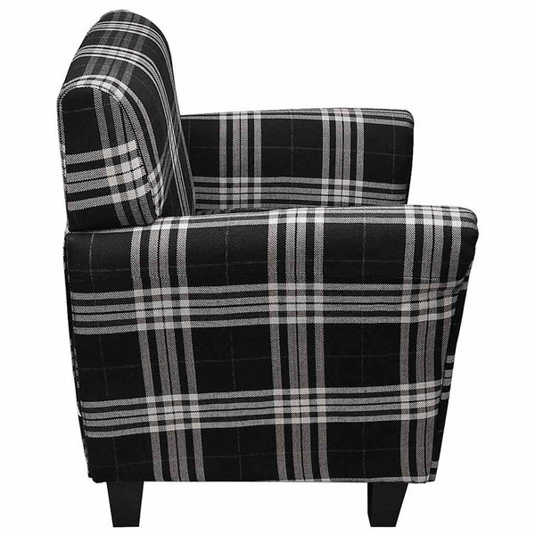 vidaXL Armchair with Seat Cushion Black Fabric