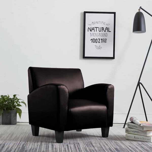 vidaXL Armchair Dark Brown Faux Leather